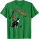 Japanese Nature art: Cat and bird with Cherry Blossom tree Men Women Girls Kids T-Shirt - T-Shirt | Irish Green