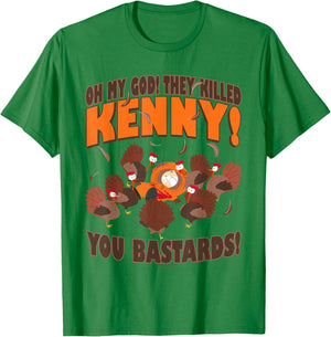 South Park You Killed Kenny Thanksgiving T-Shirt - T-Shirt | Irish Green