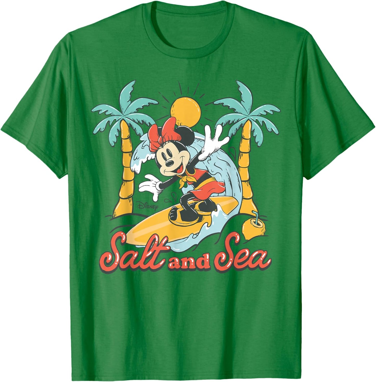 Minnie Mouse - Salt And Sea Summer Surf Graphic T-Shirt - T-Shirt | Irish Green