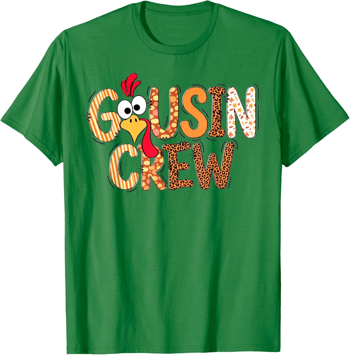 Funny Cousin Crew Thanksgiving Turkey Matching Family T-Shirt - T-Shirt | Irish Green