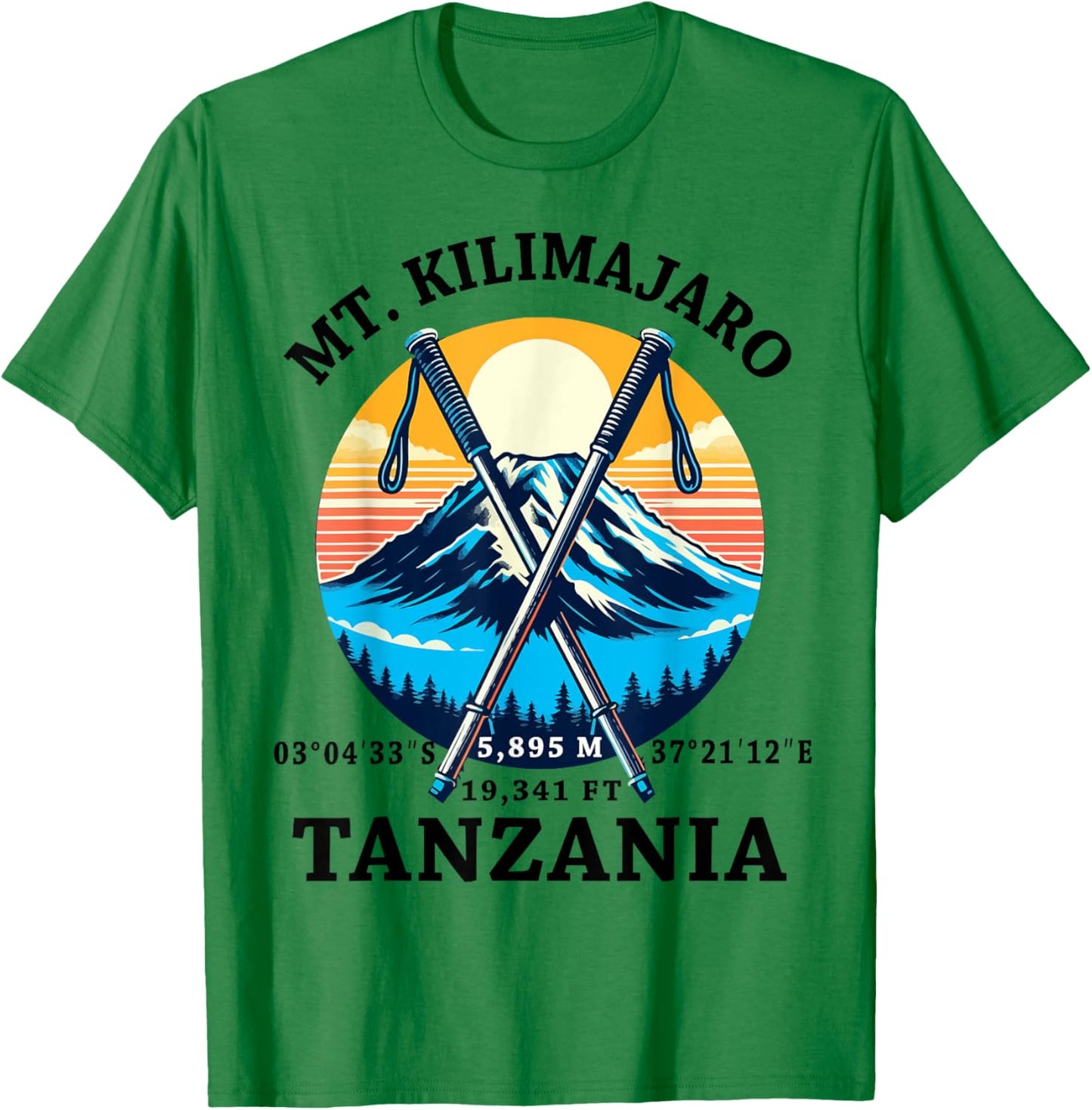 Climbed Mount Kilimanjaro Summit Club Hike Tanzania T-Shirt - T-Shirt | Irish Green