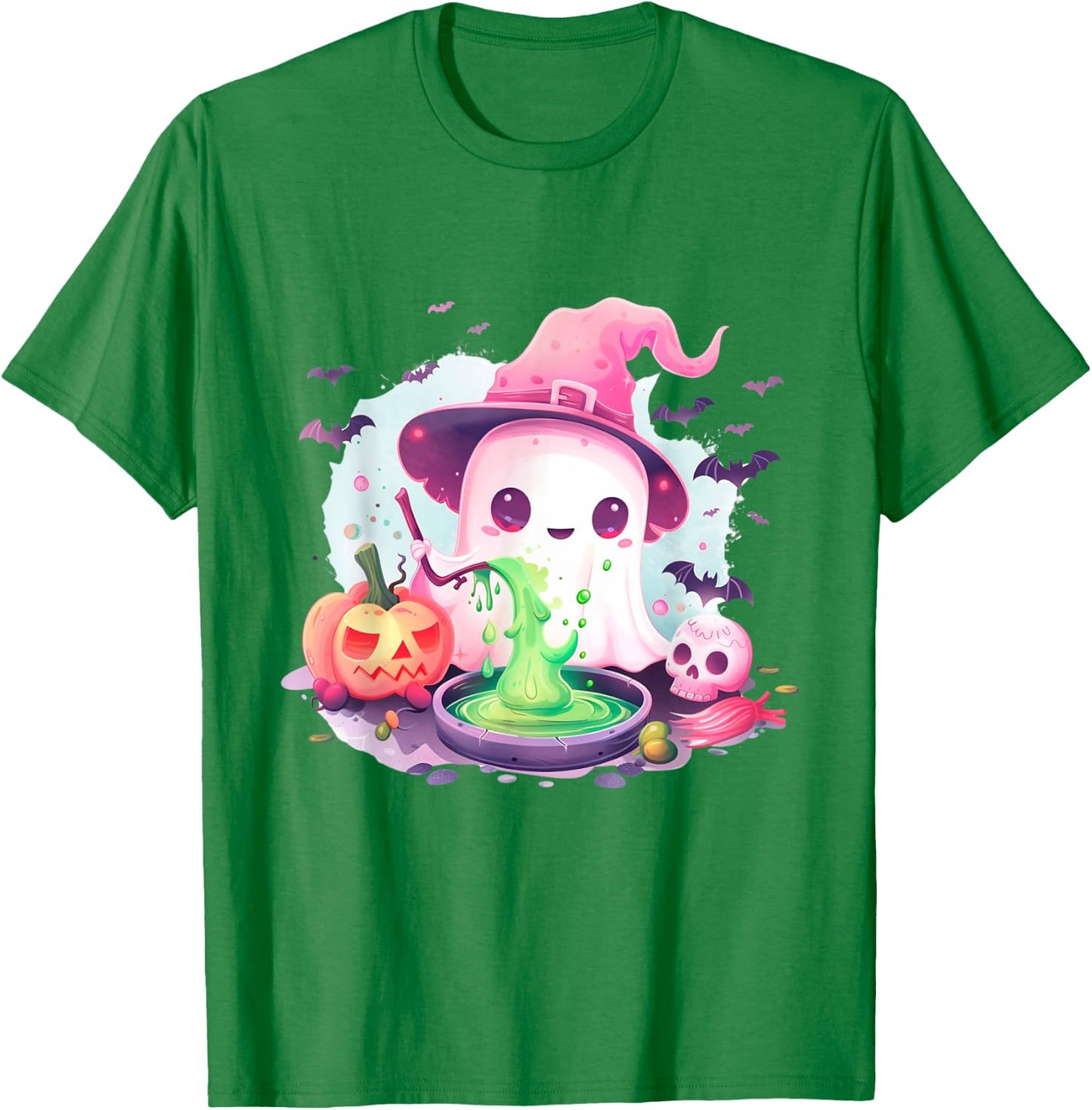 Cute Pink Halloween Party Ghost Costume Girls Women T-Shirt - T-Shirt | Irish Green