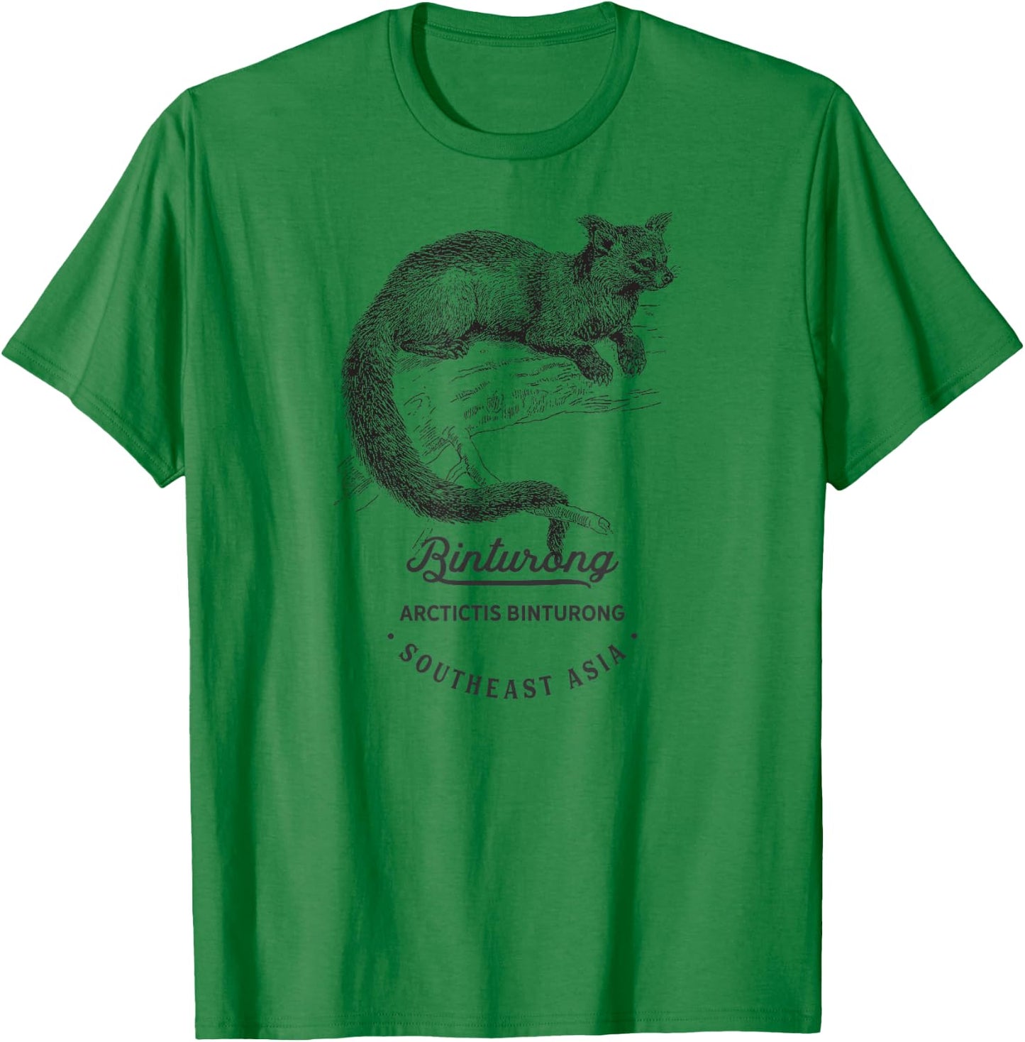 Binturong Cute Vintage Animal Print Birthday Child Woman T-Shirt - T-Shirt | Irish Green