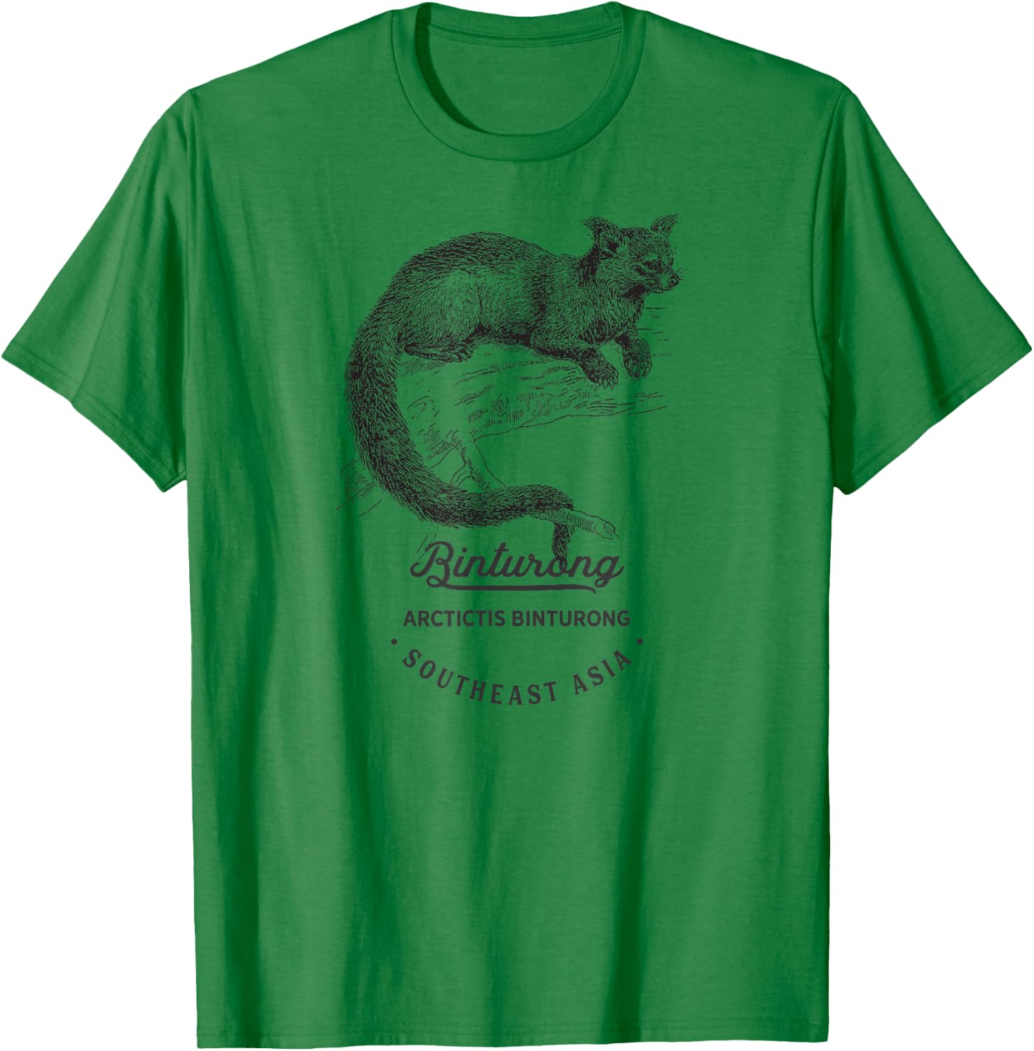 Binturong Cute Vintage Animal Print Birthday Child Woman T-Shirt - T-Shirt | Irish Green