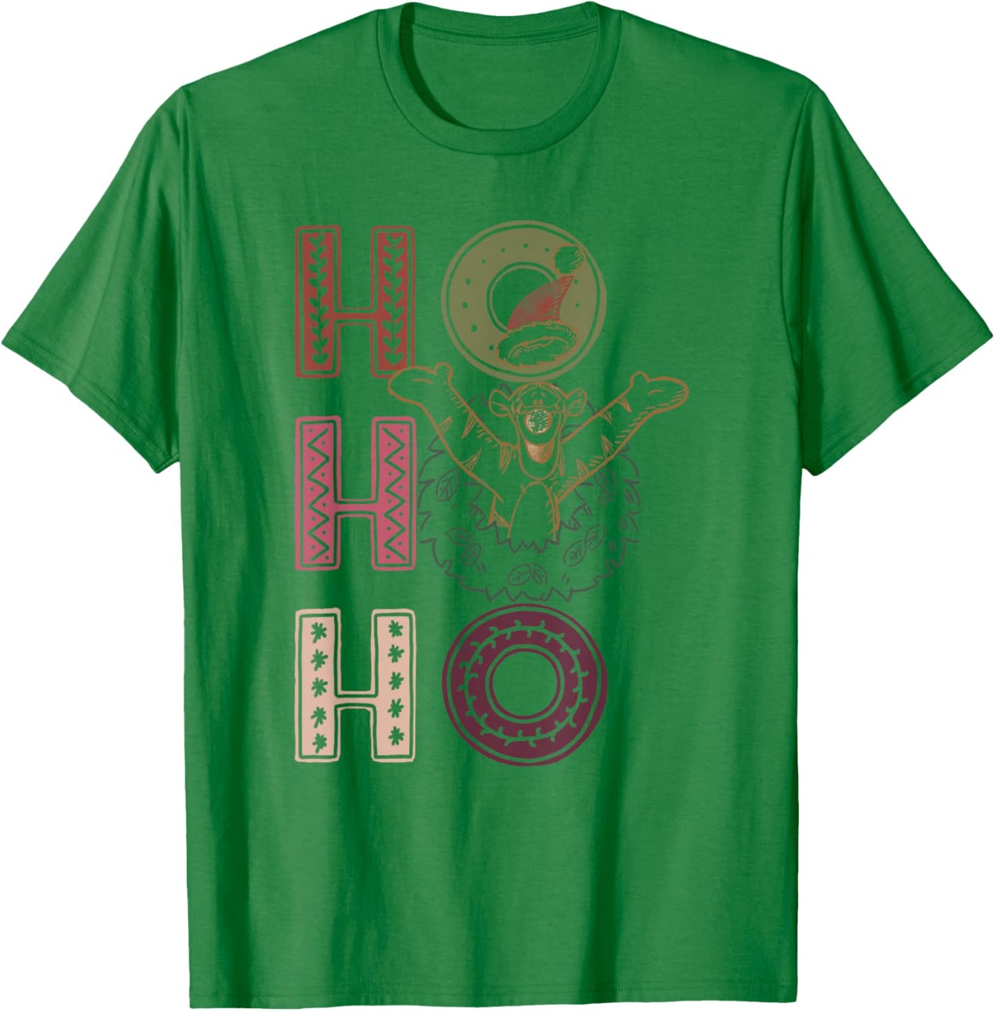 Disney Winnie the Pooh Tigger Christmas Ho Ho Ho T-Shirt - T-Shirt | Irish Green