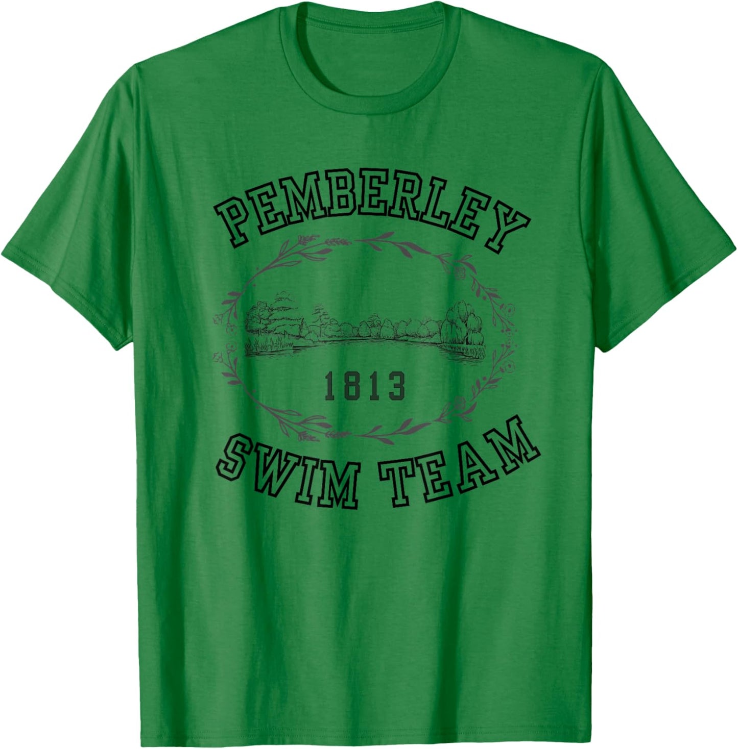 Jane Austen Funny Pemberley Swim Team T-Shirt - T-Shirt | Irish Green
