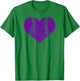 Baseball Heart Softball Mom Matching Team Gift Purple T-Shirt - T-Shirt | Irish Green