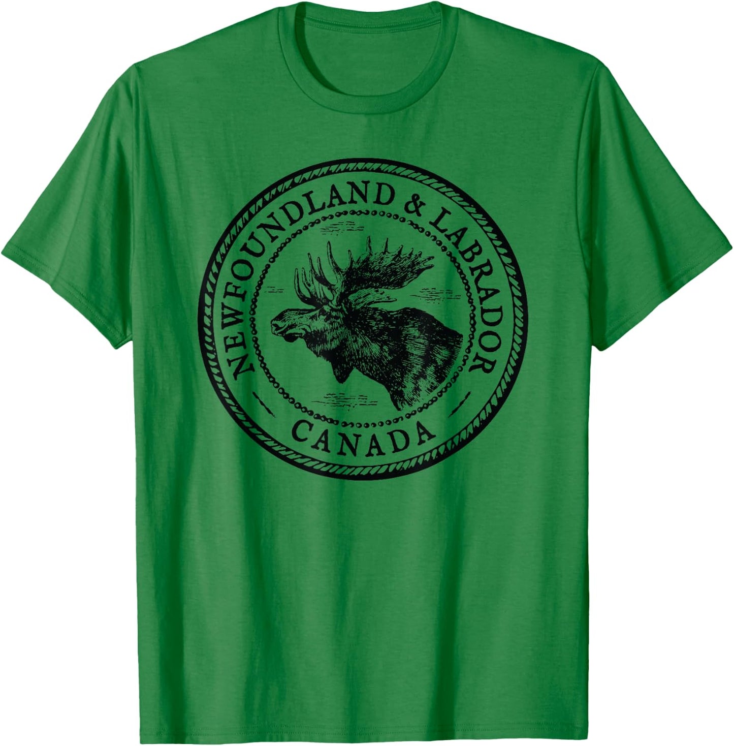 Moose Antlers Art Lovers Gift, Newfoundland & Labrador Moose T-Shirt - T-Shirt | Irish Green