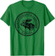 Moose Antlers Art Lovers Gift, Newfoundland & Labrador Moose T-Shirt - T-Shirt | Irish Green