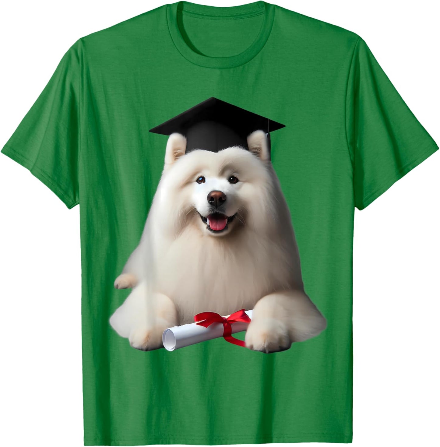 Samoyed Dog Graduation Cap Training School Graduate Owner Men Women Kids T-Shirt - T-Shirt | Irish Green