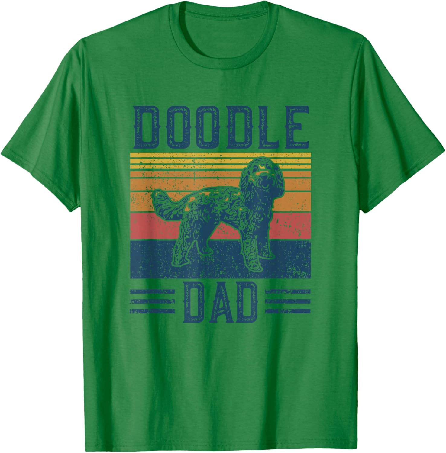 Funny Vintage Doodle Dad - Aussie Doodle & Goldendoodle T-Shirt - T-Shirt | Irish Green