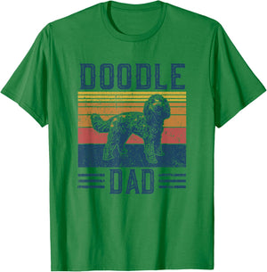 Funny Vintage Doodle Dad - Aussie Doodle & Goldendoodle T-Shirt - T-Shirt | Irish Green