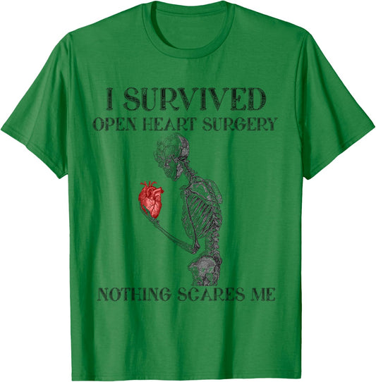I Survived Open Heart Surgery Survivor Gift T-Shirt - T-Shirt | Irish Green