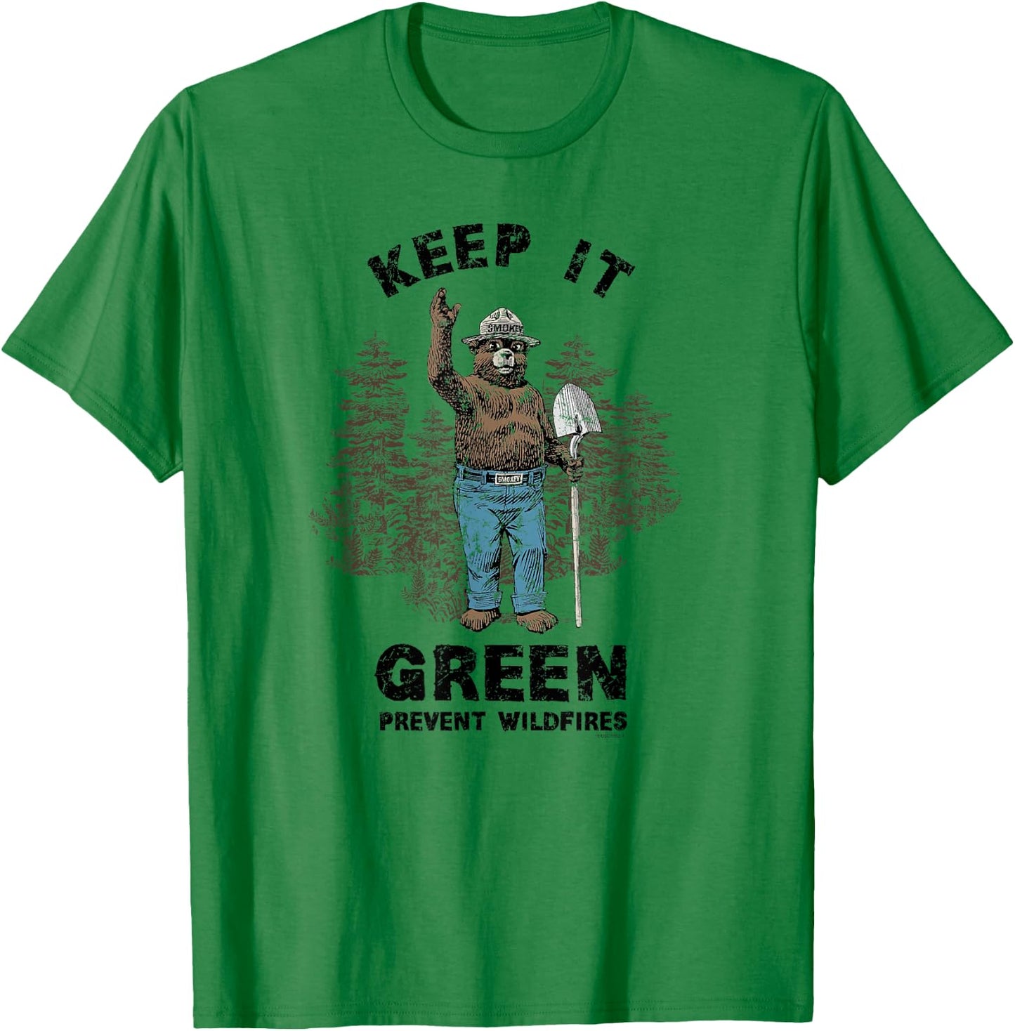 Smokey Bear Keep it Green T-Shirt - T-Shirt | Irish Green