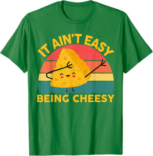 Cheese it Aint Easy Being Cheesy Funny Graphic Kids Boys Men T-Shirt - T-Shirt | Irish Green