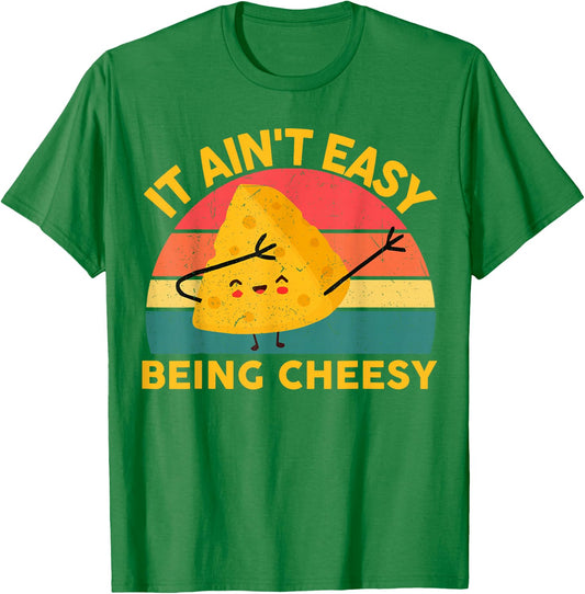 Cheese it Aint Easy Being Cheesy Funny Graphic Kids Boys Men T-Shirt - T-Shirt | Irish Green