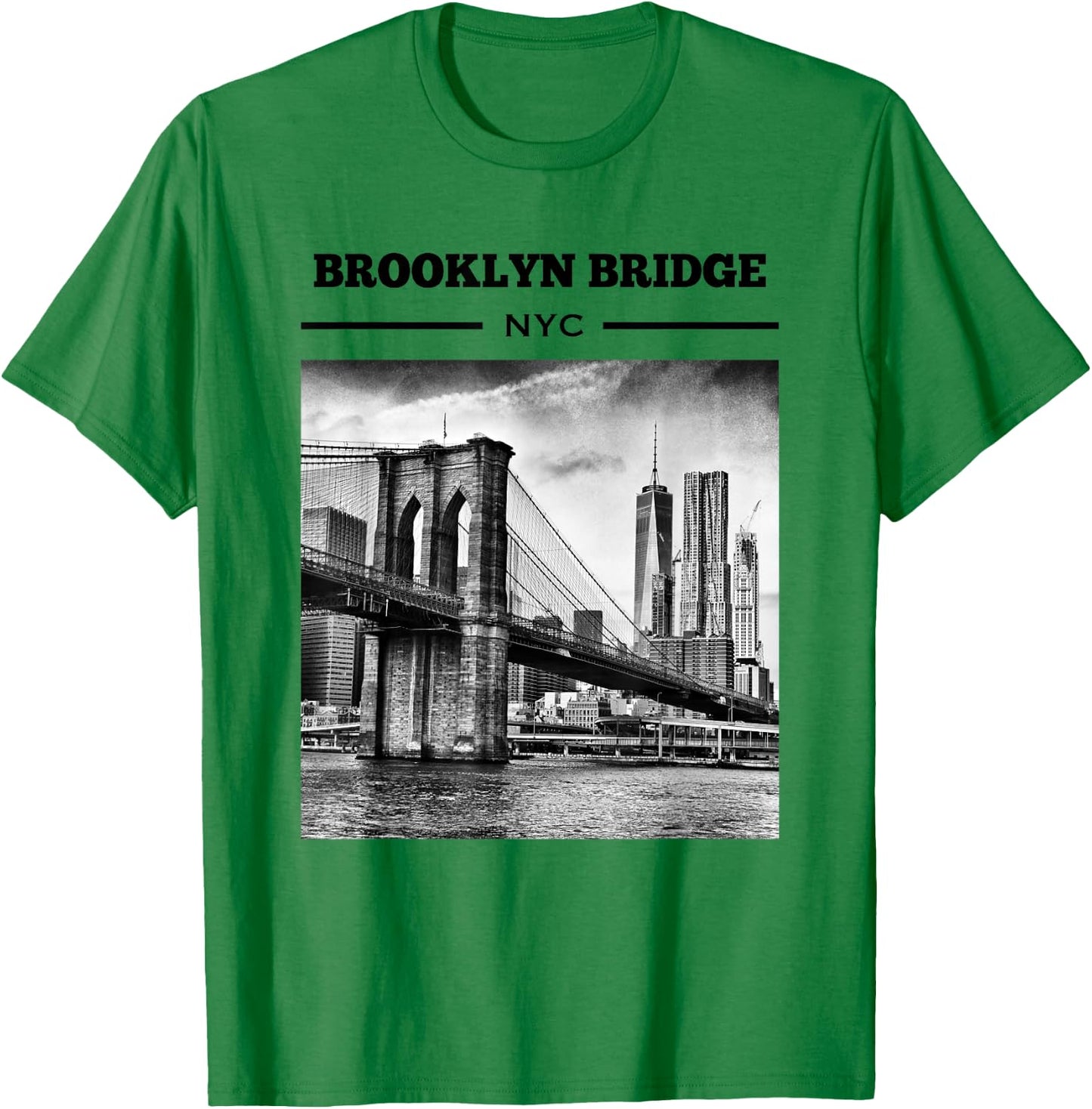 Brooklyn Bridge New York City t shirt NYC T-Shirt - T-Shirt | Irish Green