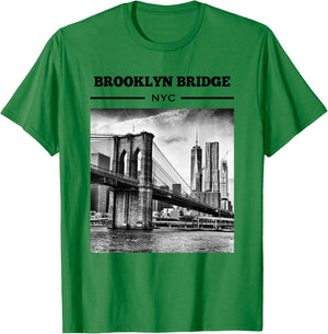 Brooklyn Bridge New York City t shirt NYC T-Shirt - T-Shirt | Irish Green