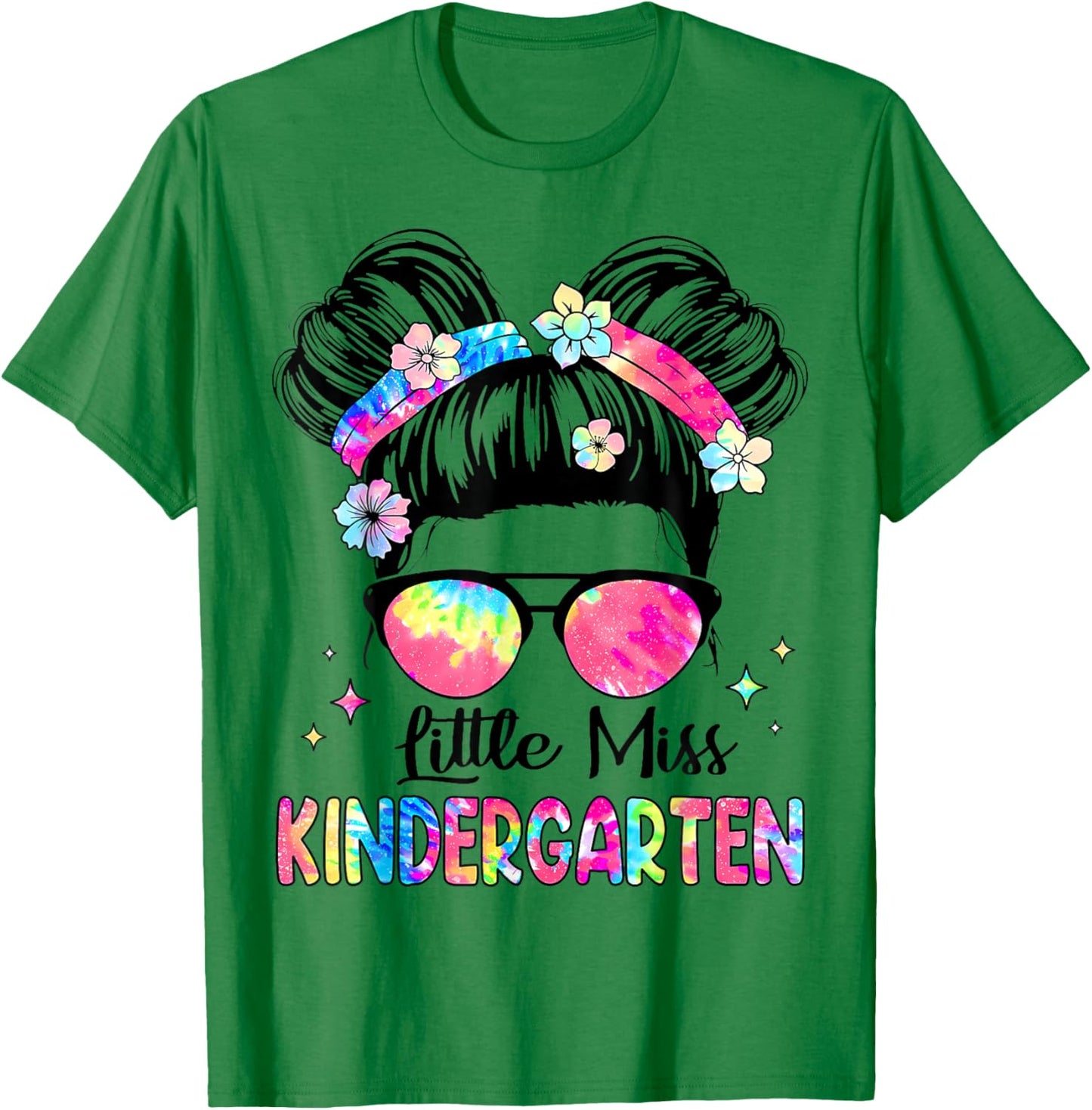 Little Miss Kindergarten Girls Kids Back To School Kinder T-Shirt - T-Shirt | Irish Green