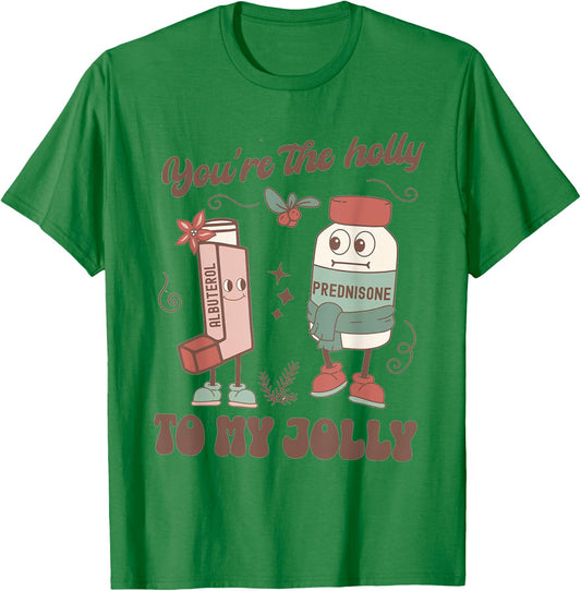 Pulmonology nurse christmas family medicine er icu nurse T-Shirt - T-Shirt | Irish Green