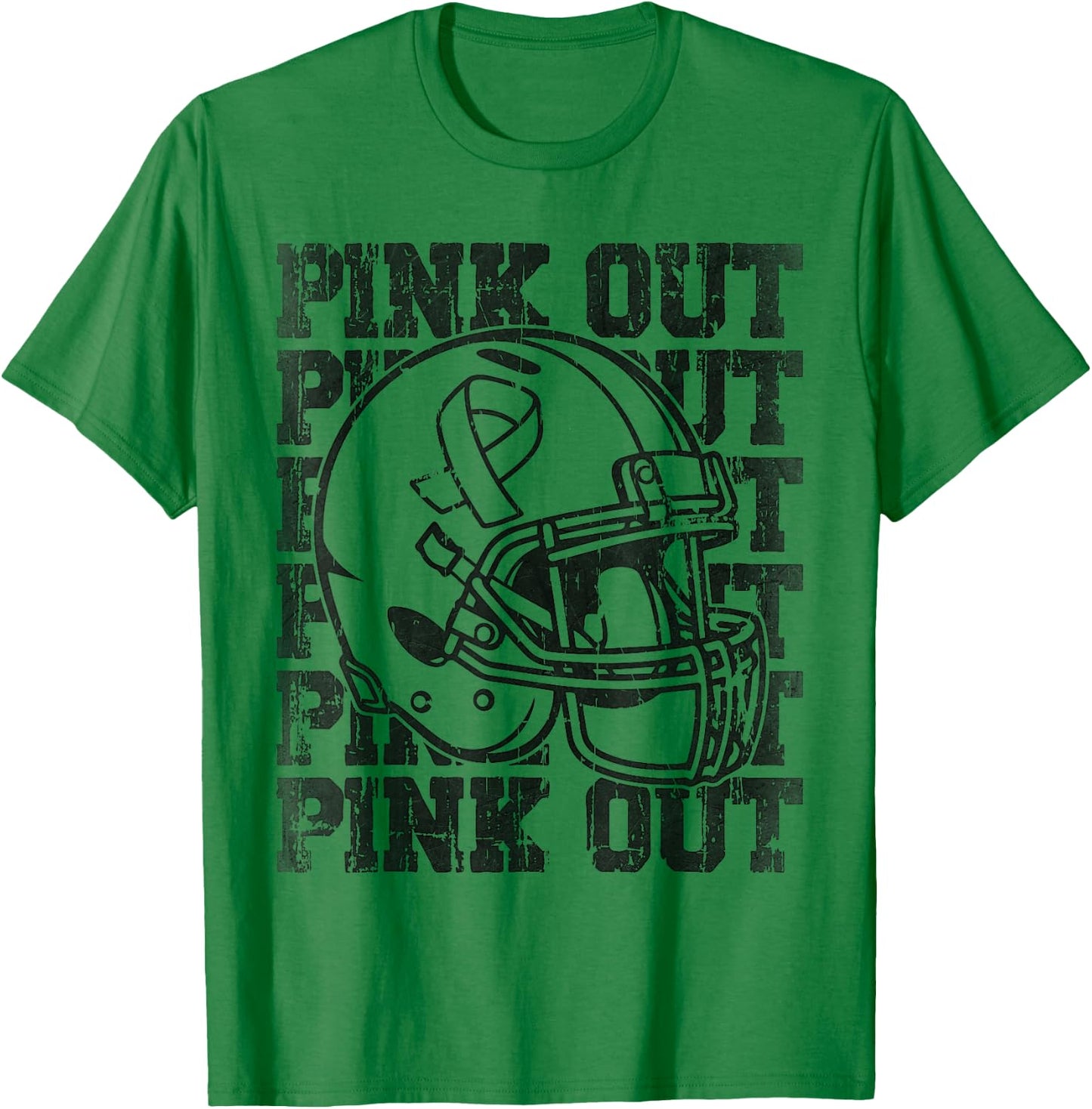 Pink Out Breast Cancer Awareness Football Mom Girls T-Shirt - T-Shirt | Irish Green