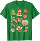 Disney Mickey And Minnie Christmas Gingerbread Cookies Short Sleeve T-Shirt - T-Shirt | Irish Green