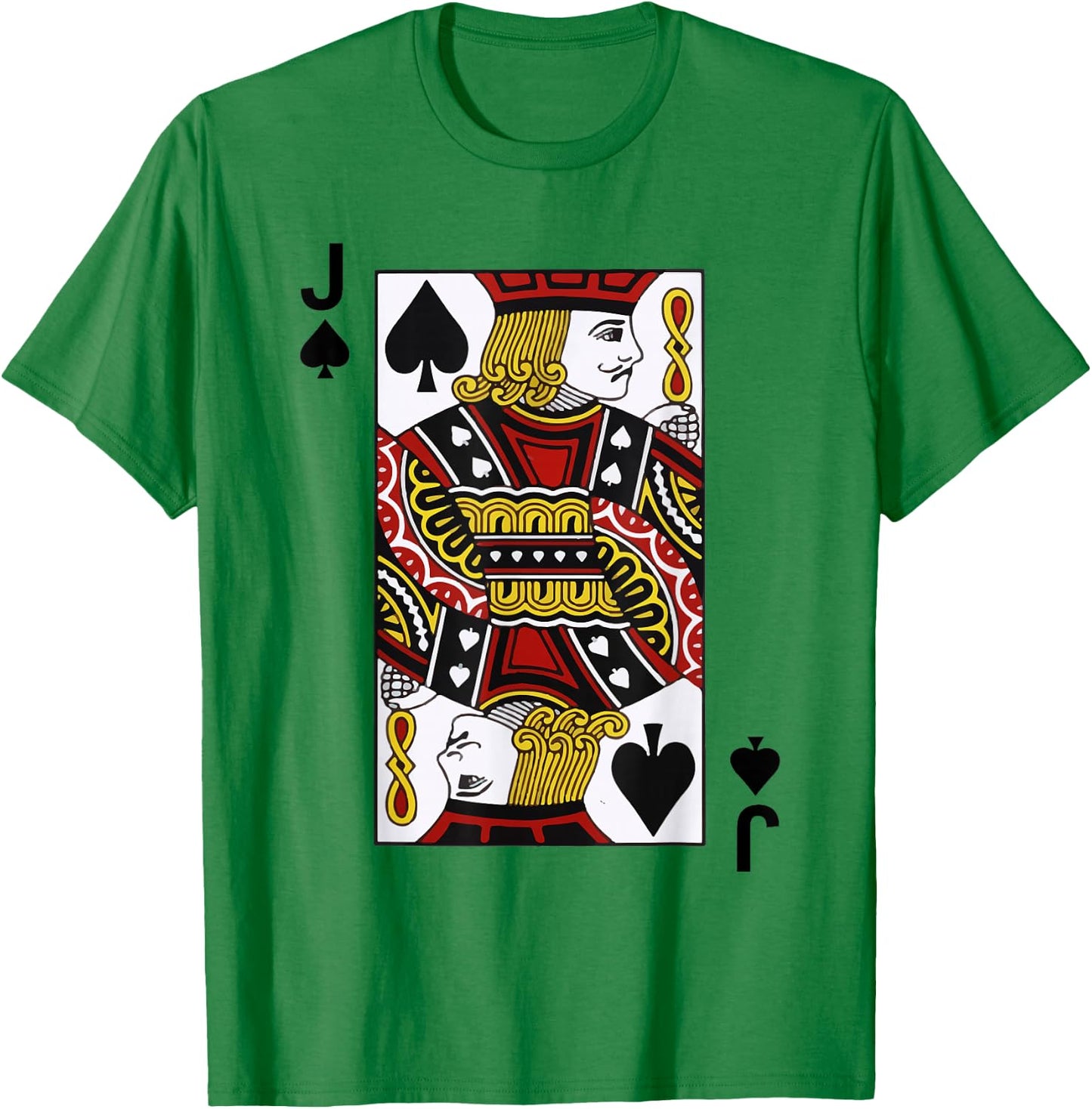 Jack of Spades J Blackjack Playing Cards T-Shirt - T-Shirt | Irish Green