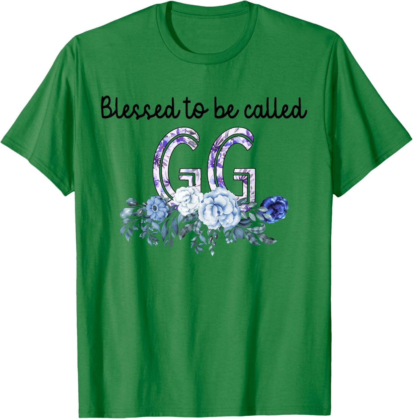 Blessed To Be Called GG Cute Flowers Gifts T-Shirt - T-Shirt | Irish Green