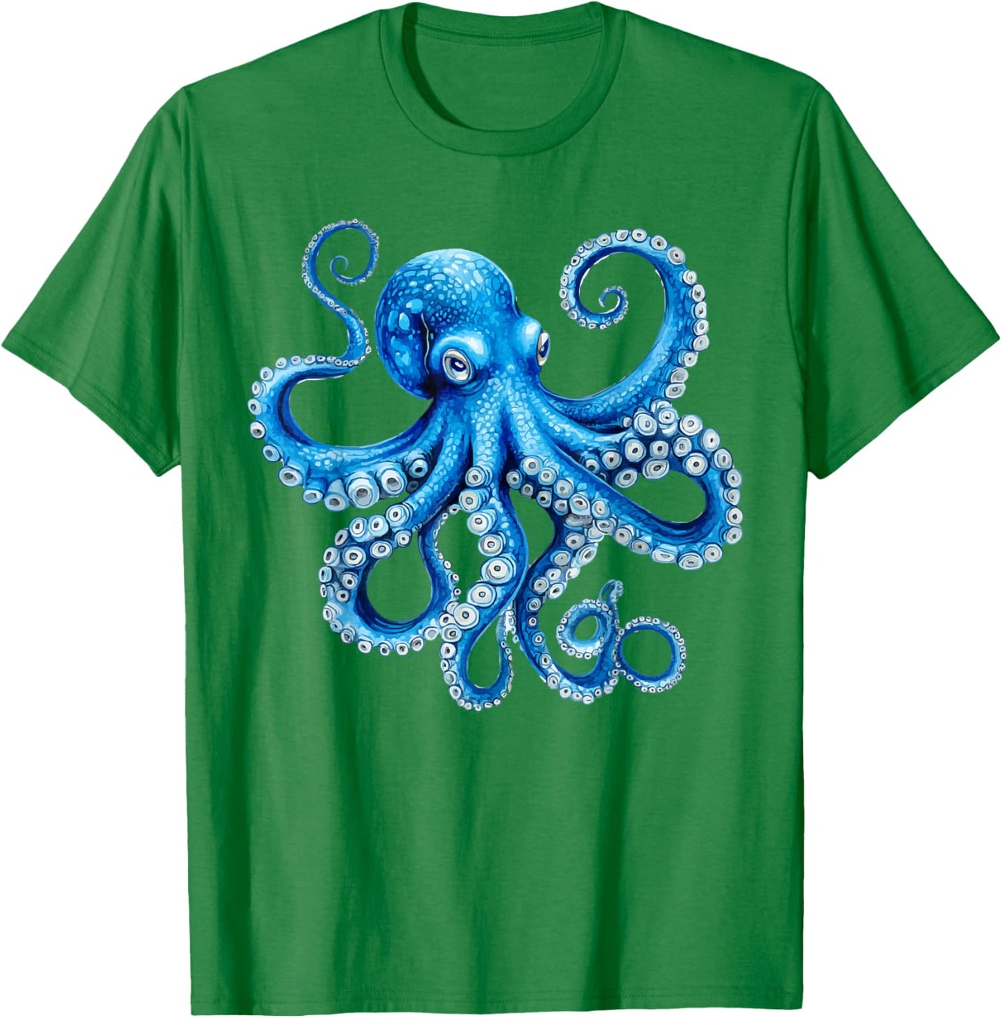 Cool Blue Octopus Sea Ocean Lover,Tentacles Octopus Lover T-Shirt - T-Shirt | Irish Green