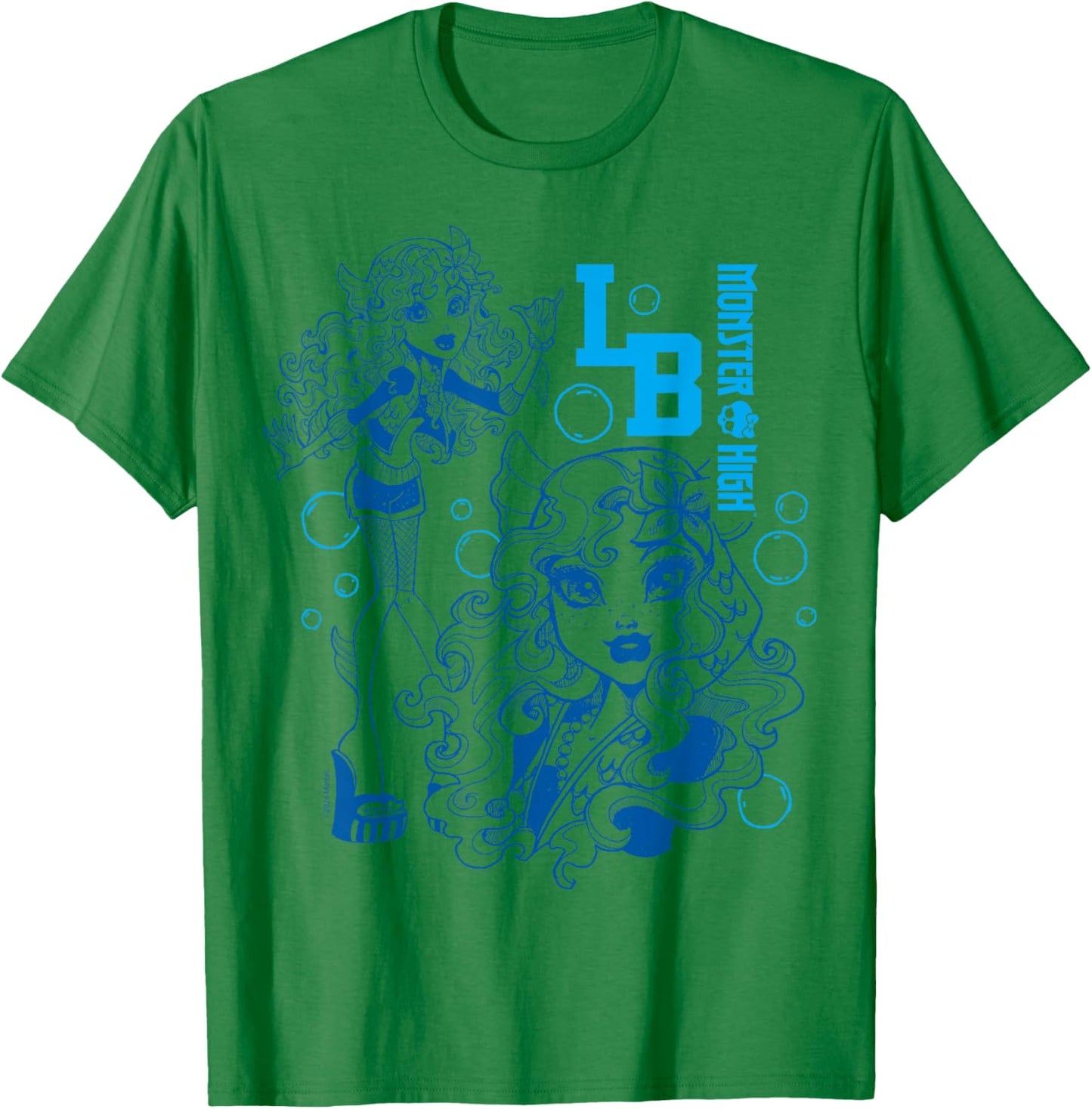 Monster High - Lagoona Blue Bubble Sketch T-Shirt - T-Shirt | Irish Green