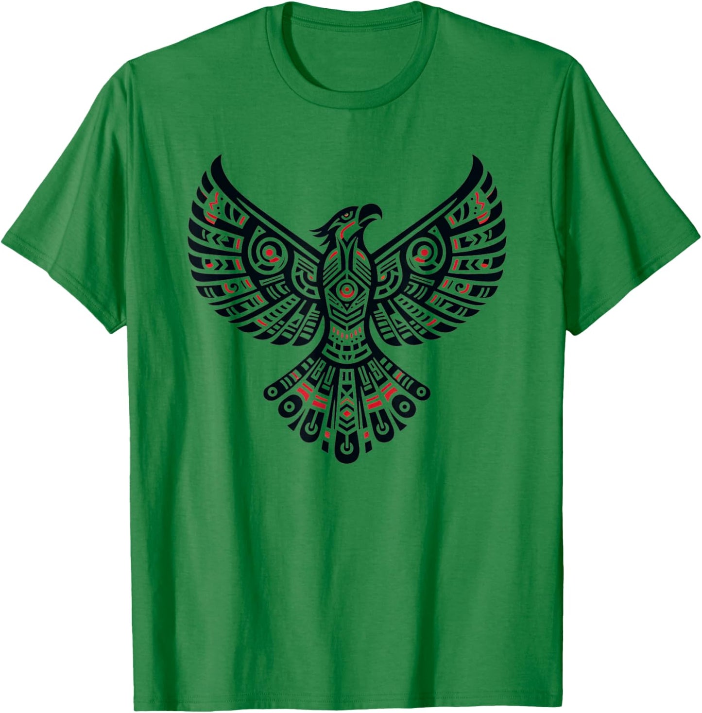 Thunderbird Native American Tribal Art T-Shirt - T-Shirt | Irish Green