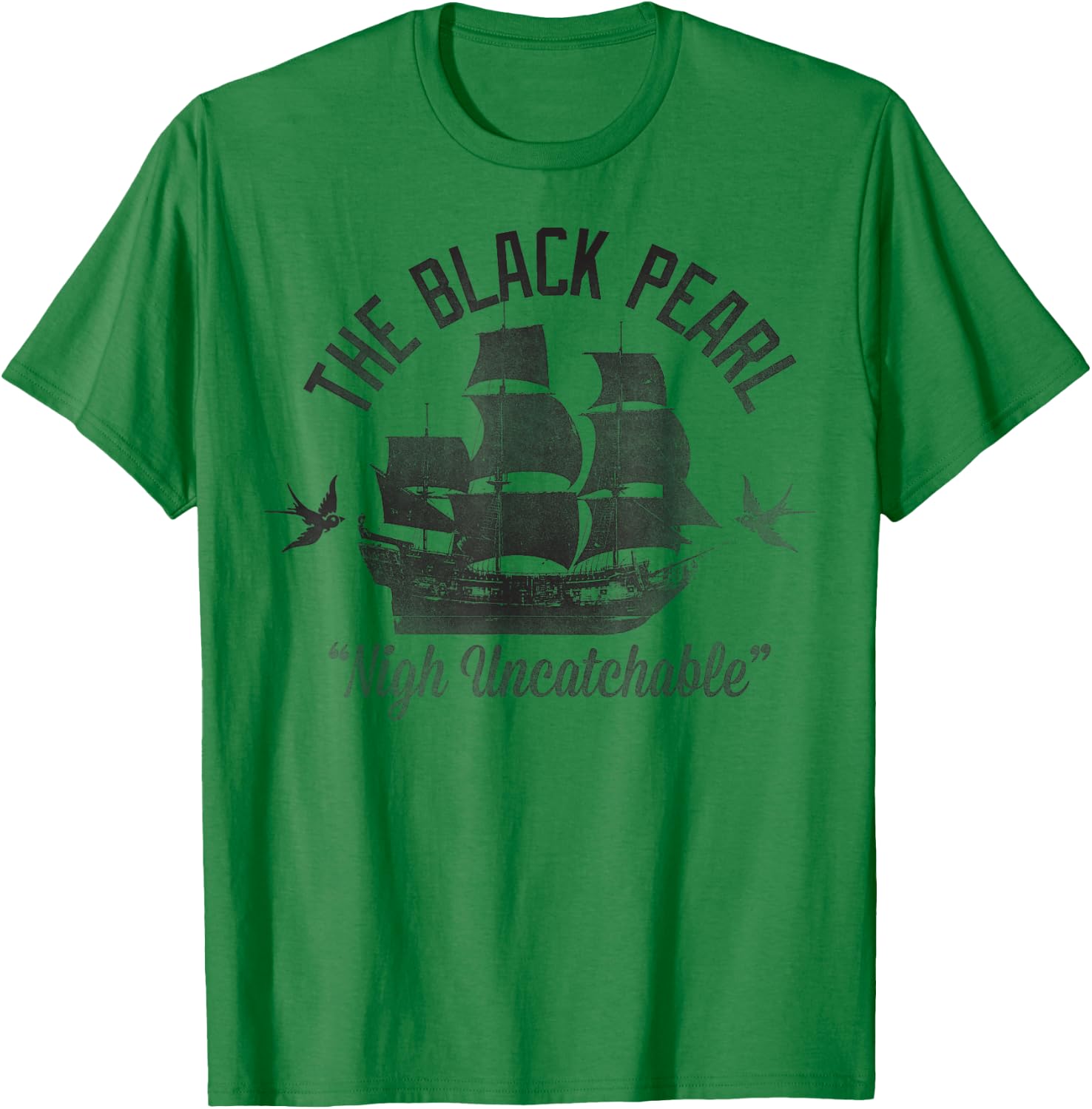 Disney - Pirates of The Caribbean Untouchable Black Pearl T-Shirt - T-Shirt | Irish Green