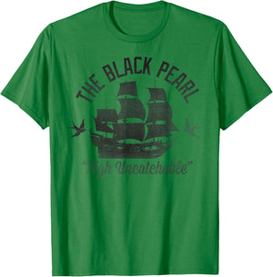 Disney - Pirates of The Caribbean Untouchable Black Pearl T-Shirt - T-Shirt | Irish Green