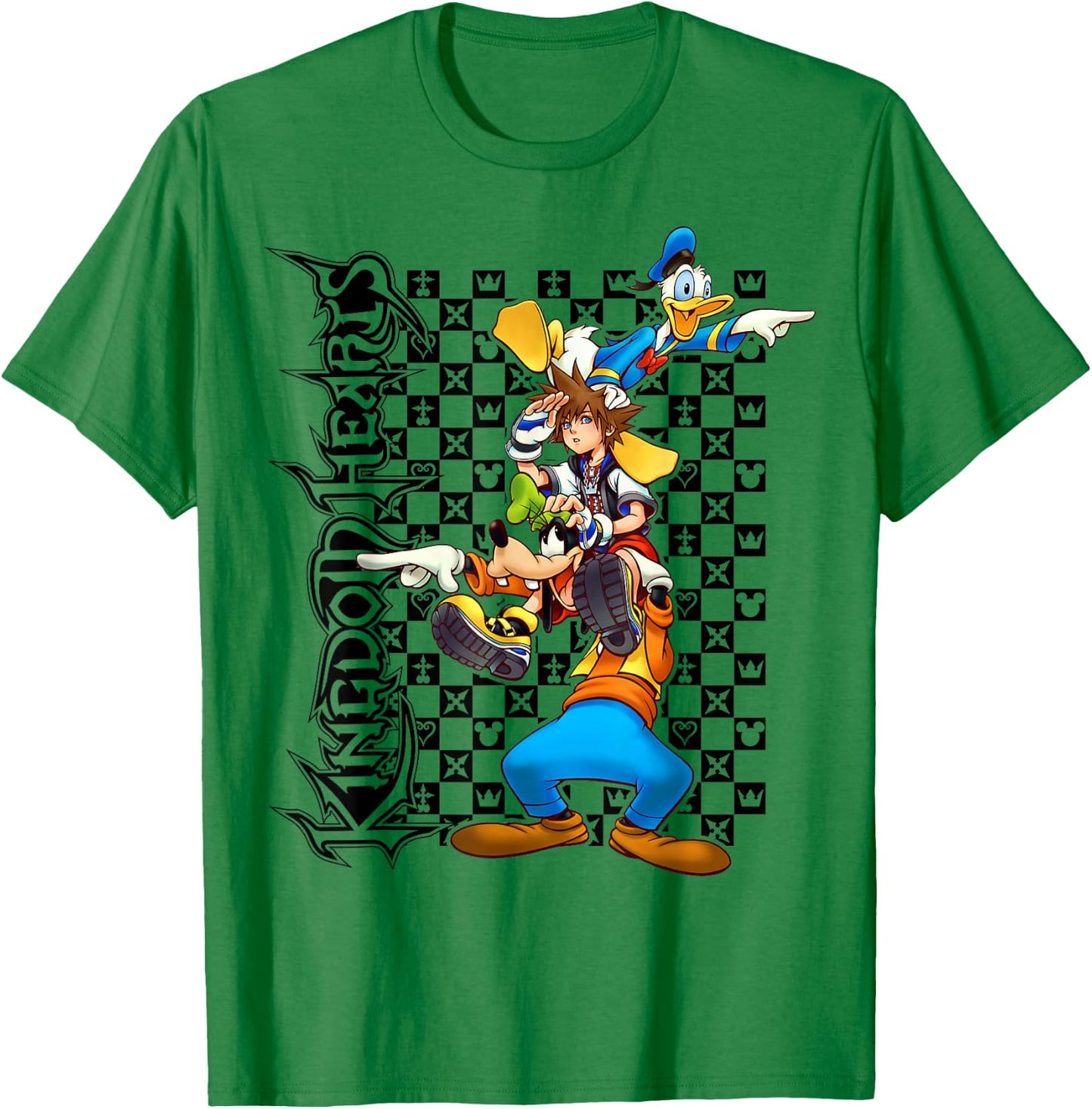 Kingdom Hearts - Check Group T-Shirt - T-Shirt | Irish Green