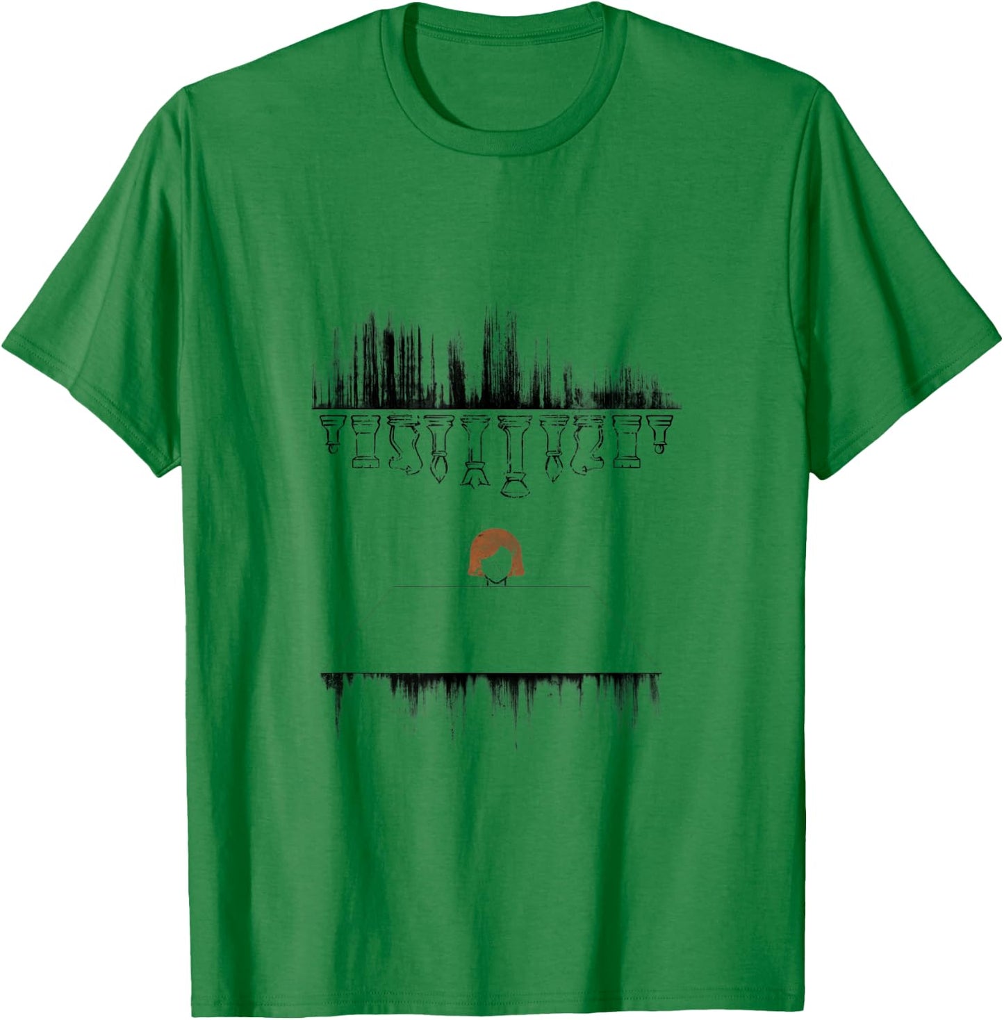 Queen's Gambit, Chess Board Design, Grunge, Gift T-Shirt - T-Shirt | Irish Green