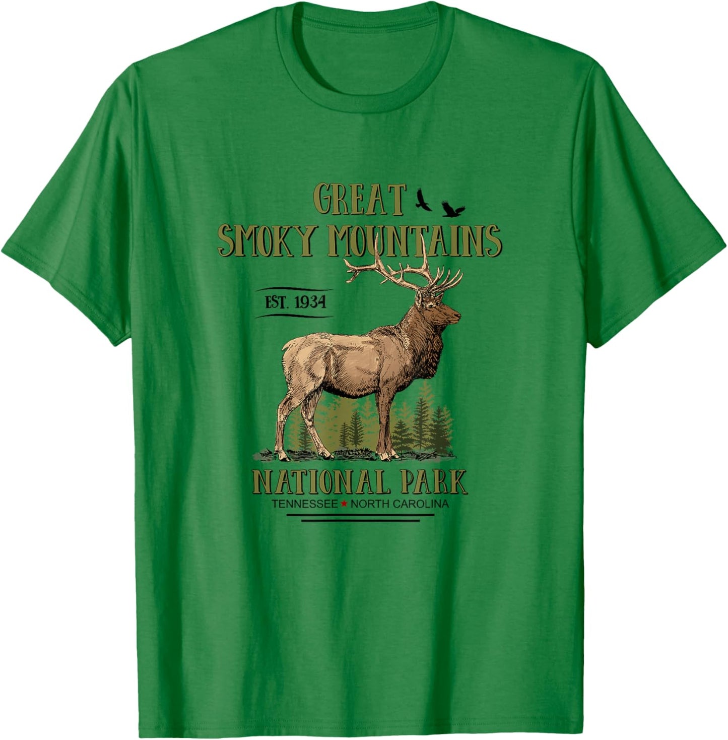 Great Smoky Mountains National Park T-Shirt - T-Shirt | Irish Green