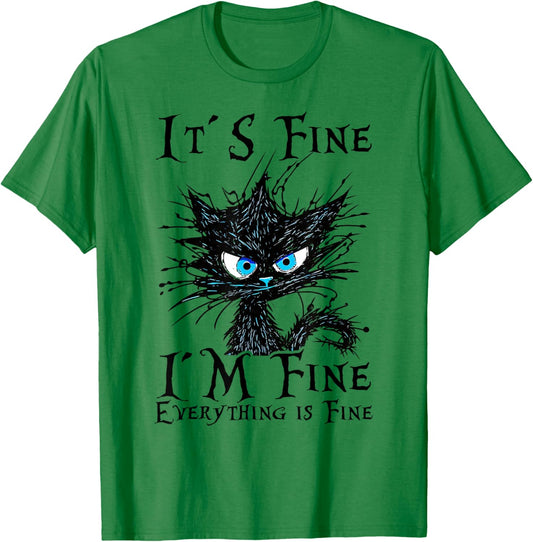 Funny Black Cat Women's T-Shirt - T-Shirt | Irish Green