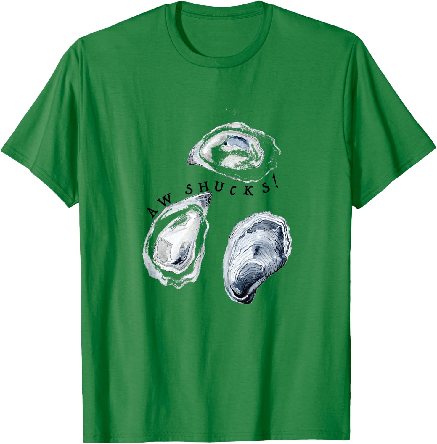 Aw Shucks Cute Funny Oyster , Kids, and Men T-Shirt - T-Shirt | Irish Green
