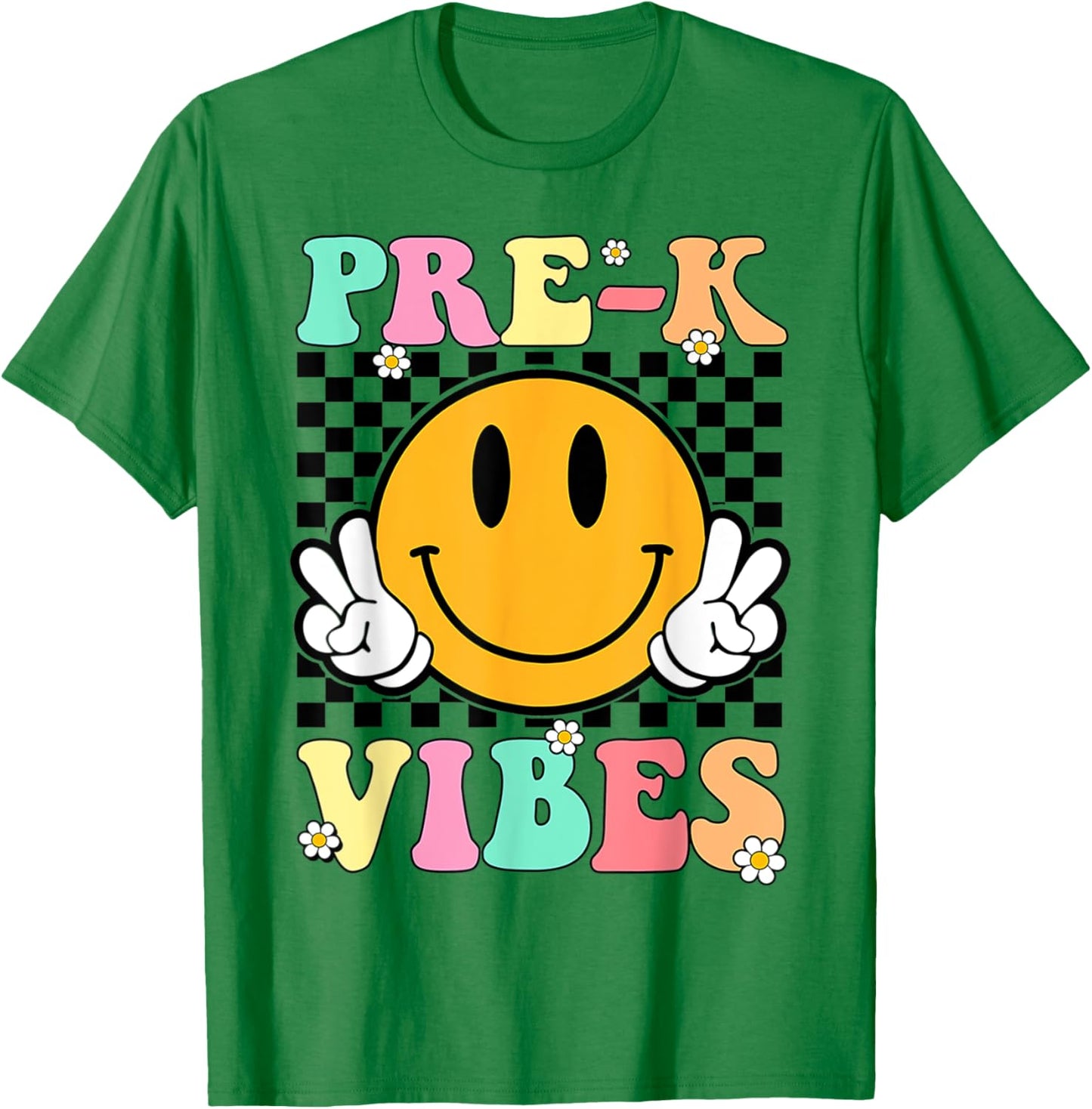 Pre-K Vibes Back To School First Day Teachers Kids T-Shirt - T-Shirt | Irish Green