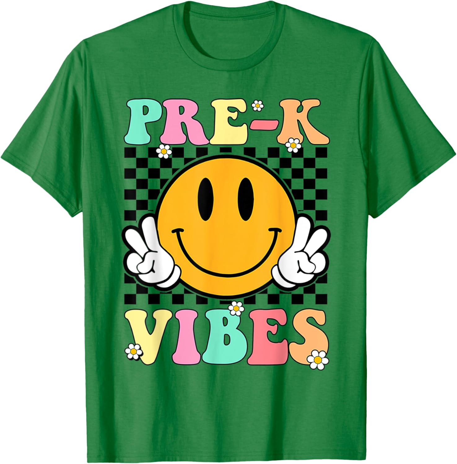 Pre-K Vibes Back To School First Day Teachers Kids T-Shirt - T-Shirt | Irish Green