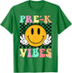 Pre-K Vibes Back To School First Day Teachers Kids T-Shirt - T-Shirt | Irish Green
