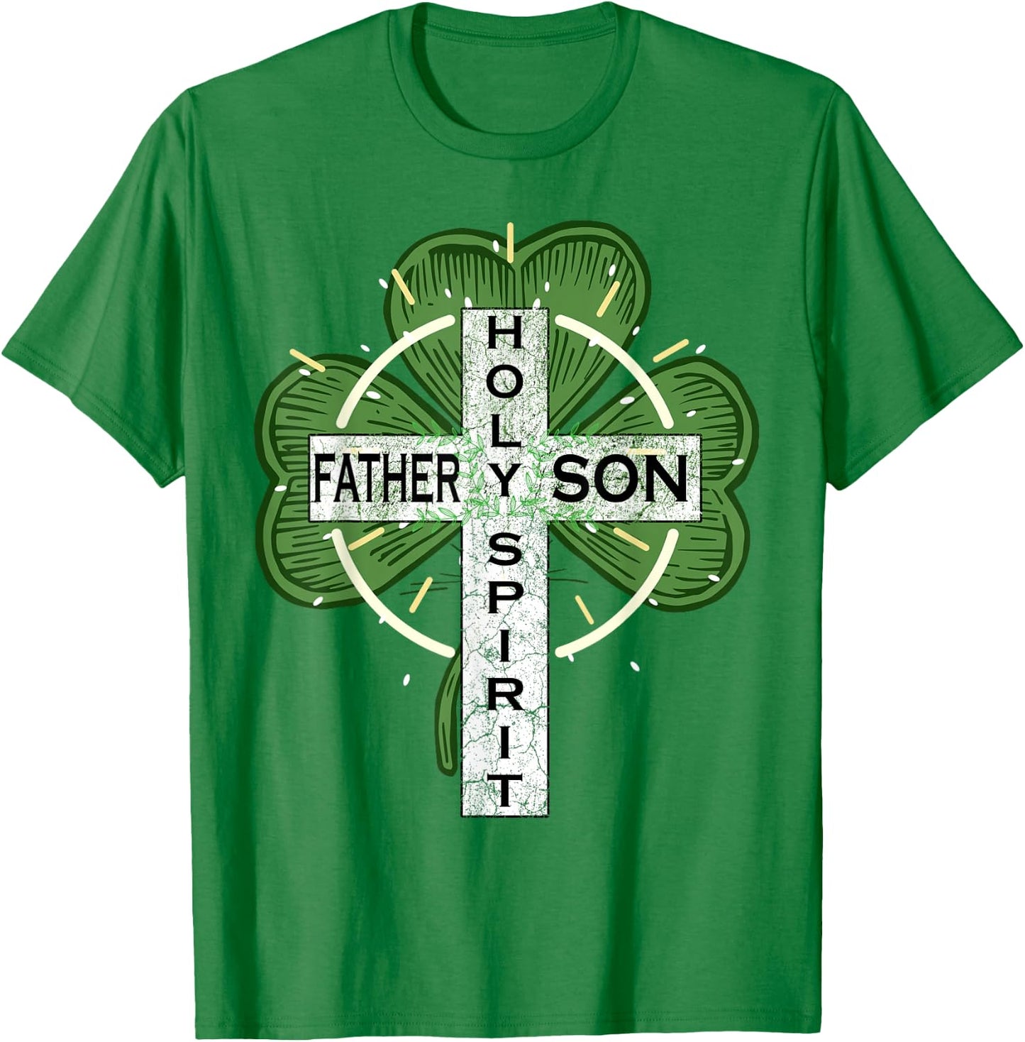 Irish Shamrock St Patricks Day Father Son Spirit Religious T-Shirt - T-Shirt | Irish Green