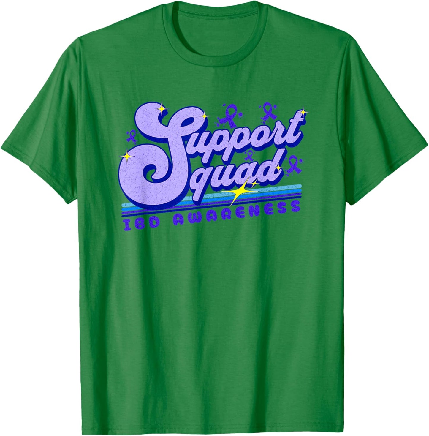 Inflammatory Bowel Disease Support Squad Awareness Ribbon T-Shirt - T-Shirt | Irish Green