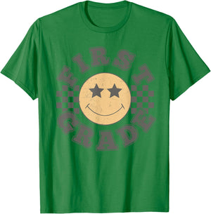 First Grade Teacher First Day Of 1st Grade Back To School T-Shirt - T-Shirt | Irish Green