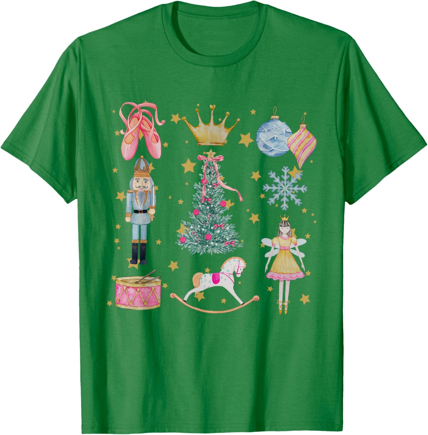 Nutcracker Coquette Christmas Sugar Plum Fairy Holiday Party T-Shirt - T-Shirt | Irish Green