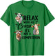 Relax we're all crazy it's not a competition cow T-Shirt - T-Shirt | Irish Green