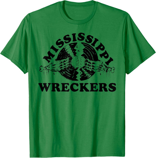 Mississippi Wreckers Retro T-Shirt - T-Shirt | Irish Green