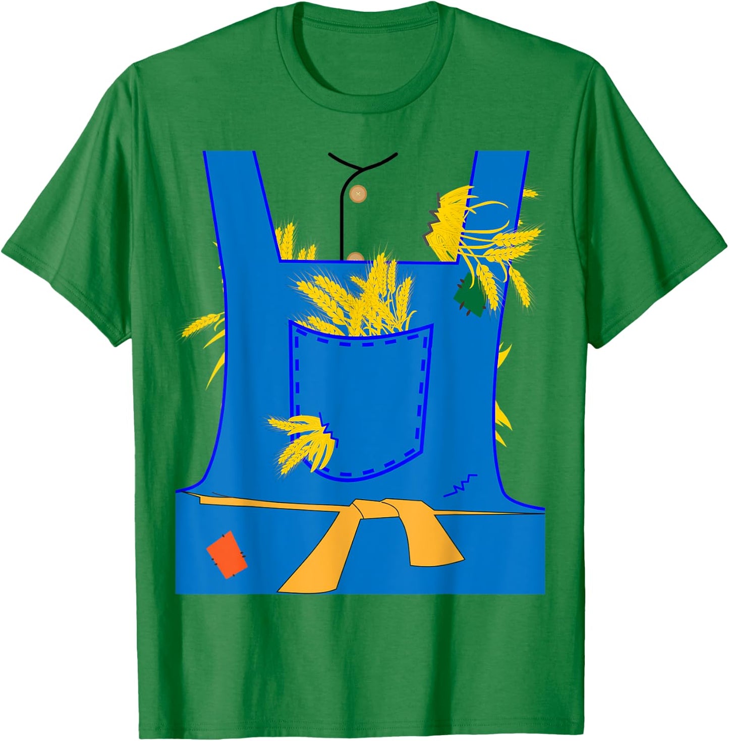 The Wonderful Wizard of Oz Scarecrow Lazy Halloween Costume T-Shirt - T-Shirt | Irish Green
