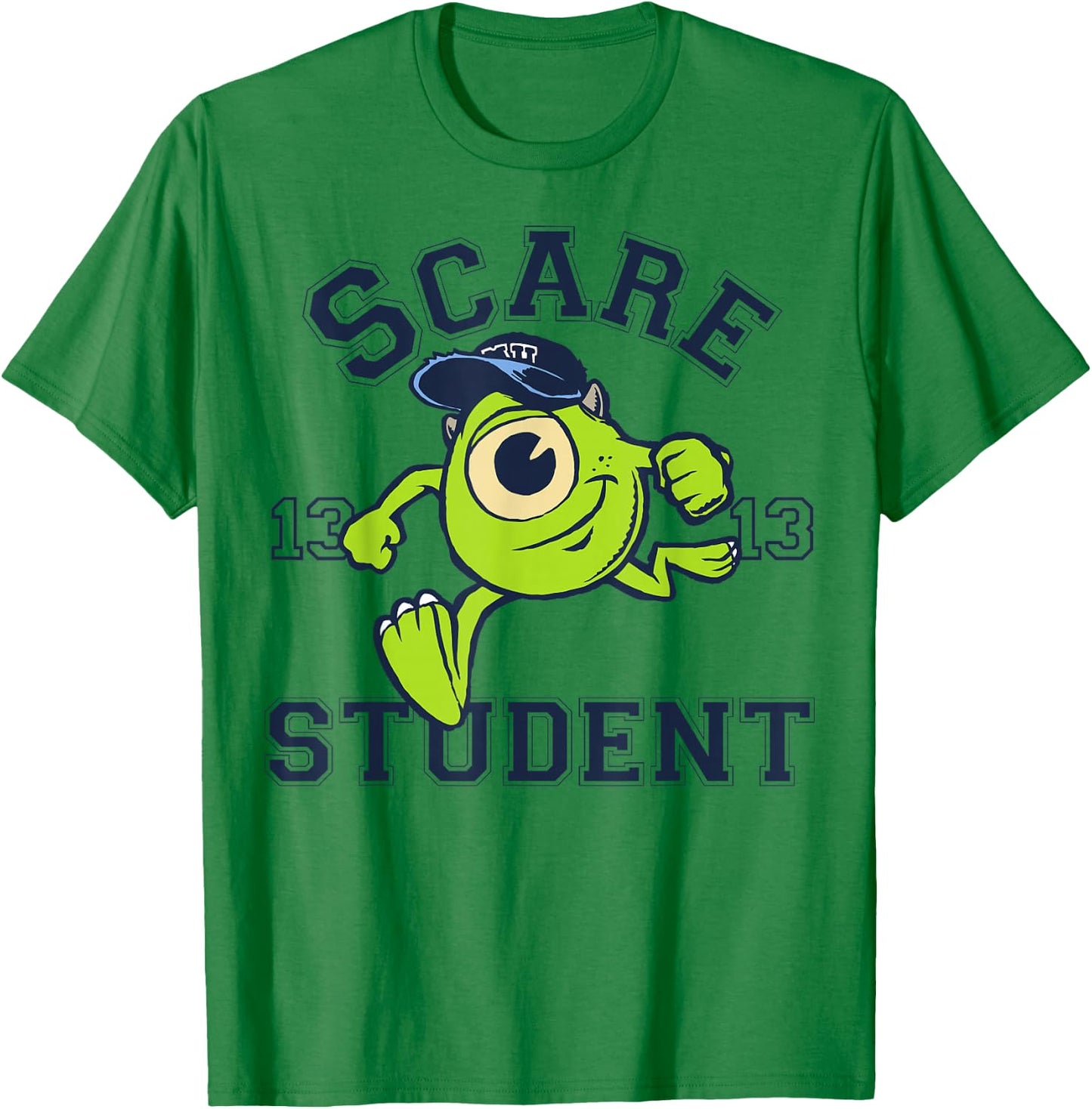 Disney Pixar Monsters University Scare Student Mike Portrait T-Shirt - T-Shirt | Irish Green