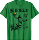 He Is Risen Rizzin' Easter Jesus Christian Faith Basketball T-Shirt - T-Shirt | Irish Green